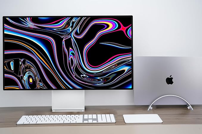 Adjustable Vertical Laptop Stand - 6061 Aluminum, CNC Precision, Anodized Finish, Fits All Laptops Including 17-inch, Ventilated Design, Anti-Slip Silicone Pads, ARC Shaped Stands