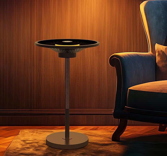 Elegant Smart Side Table with Ambient Light & Wireless Charging – Modern Touch Control, Stepless Dimming, and Ideal Nightstand for Small Spaces – Perfect Home Decor for Bedroom & Living Room
