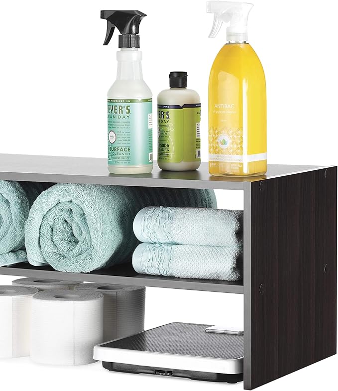 Whitmor Wood Stackable 2-Shelf Shoe Rack, 24 INCH, Espresso-NeatNest