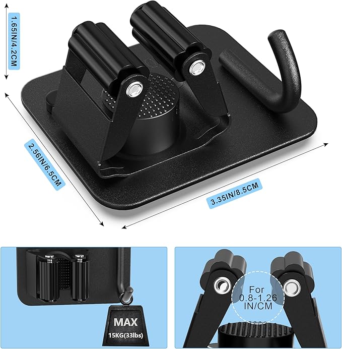4 Pack Mop and Broom Holder Wall Mount - Stainless Steel Broom Mop Hanger - Wall Mounted Garden Tool Rack Organizer for Closet Garage Laundry Room Kitchen Decor (Black)-NeatNest