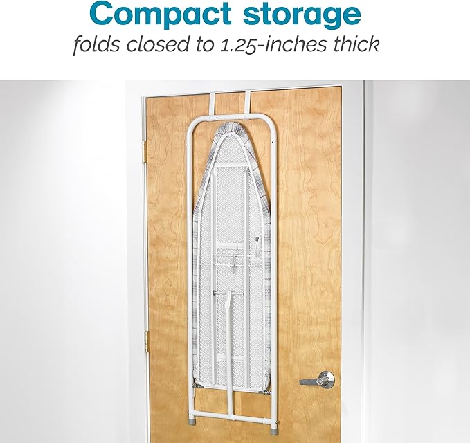 Polder Over-The-Door Hanging Ironing Board - Includes Cover and Pad