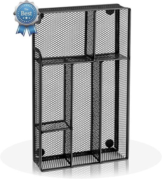 Desk Drawer Organizer, Office Drawer Divider Organizer Tray with 6 Compartments, Metal Mesh Desktop Organization and Accessories for Stationery Makeup Kitchen Toolroom School & Office, 11x6.1x1.38 in-NeatNest