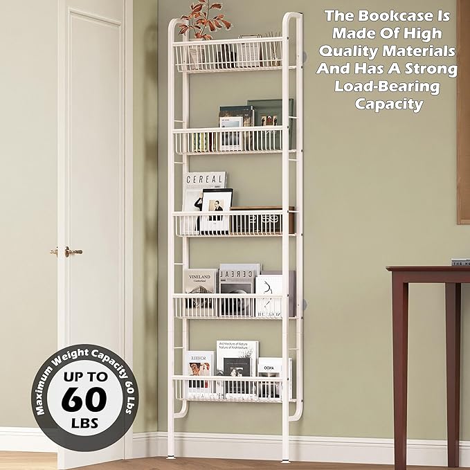 COVAODQ Pantry Spice Rack Narrow Bookshelves Behind The Door for Kids,Multi Pantry Organizer Spice Rack for Kitchen Bedroom-NeatNest
