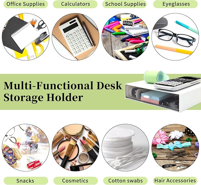Desktop Drawer Organizer - Plastic Drawers for Small Items & Cosmetics - 1 Drawer (White)-NeatNest