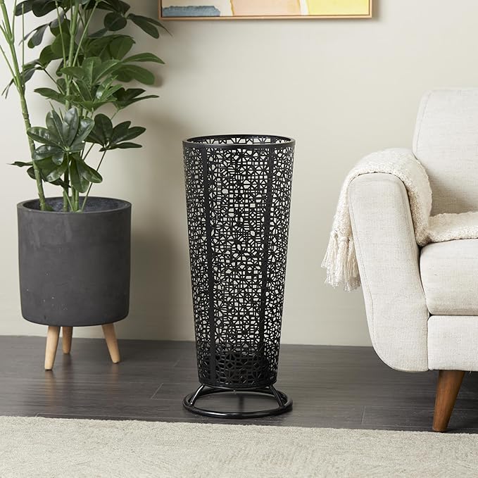 Deco 79 Umbrella Stand, 11" x 11" x 25", Black-NeatNest