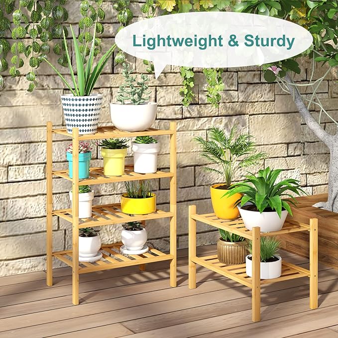 Small Shoe Rack, 4-Tier Rack for Entryway, Bamboo Wood Shoe Shelf for Closet & Hallway, Long 17 in | Beautiful | Functional | Sturdy | Durable-NeatNest