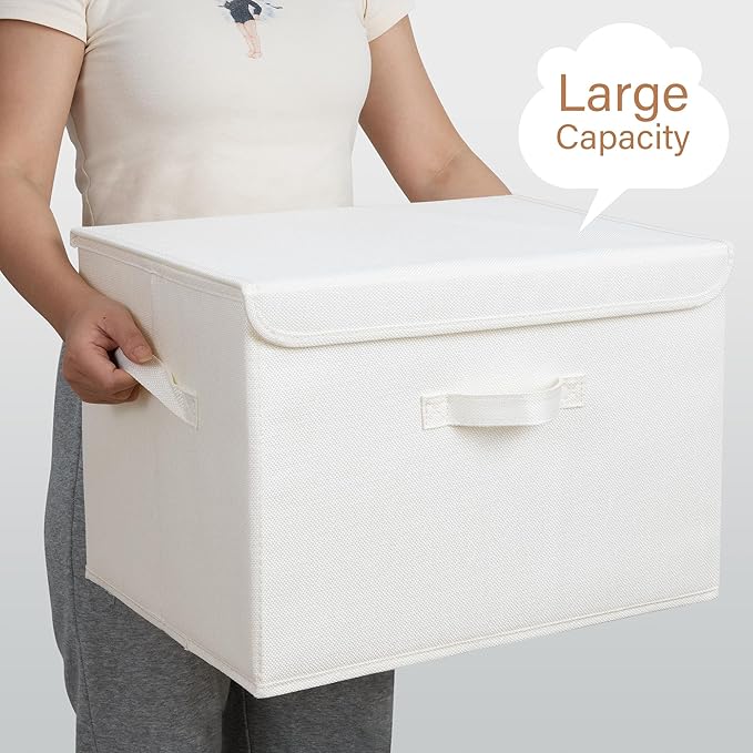 GRANNY SAYS Storage Boxes with Lids, Large Storage Bins with Lids, Decorative Box, Shelves Baskets, Clothes Storage and Organization, 2-Pack-NeatNest