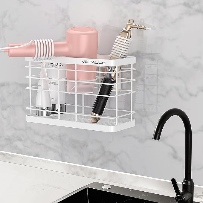 Hair Tool Organizer Shower Caddy Bathroom Hair Care and Styling Tool Organizer Storage Basket and Container for Hair Dryer, Flat Irons, Curling Wands, Hair Straighteners - Wall Mount No Drilling Rustproof Stainless Steel Bathroom Shelf-NeatNest