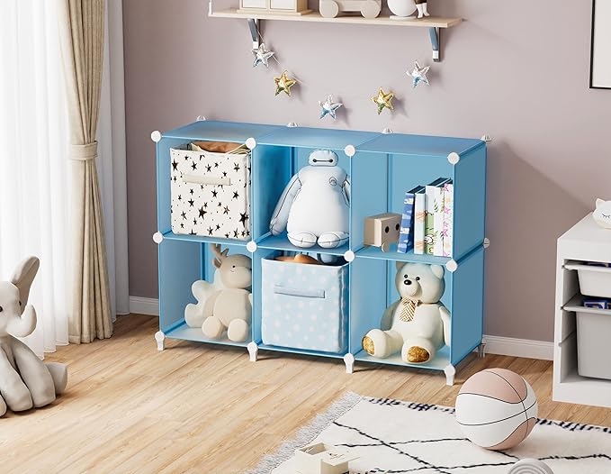 HOMIDEC 20-Cube Storage Organizer, Closet Organizer Storage Shelf Bookcase Bookshelf with Metal Hammer, Storage Cubes Organizer Cabinet for Kids, Closet, Bedroom, Bathroom-NeatNest