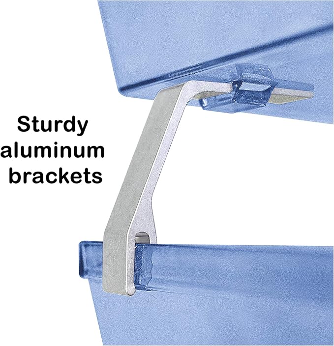 Acrimet Facility 2 Tier Letter Tray, Side Load, Letter Size/A4, Desktop File Organizer, Plastic (Clear Blue Color)-NeatNest