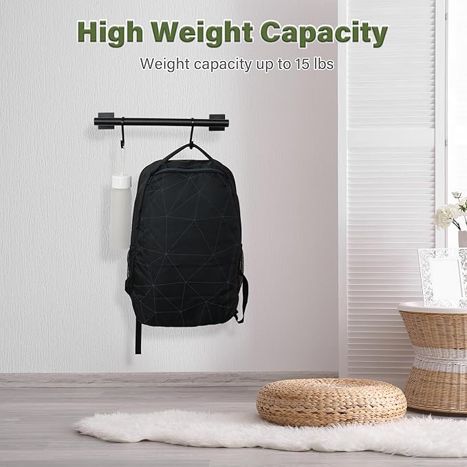 Alise Bathroom Towel Bar, 16 Inch Towel Racks for Bathroom, SUS304 Stainless Steel Towel Holder Heavy Duty Wall Mounted Towel Rack Matte Black Towel Bar