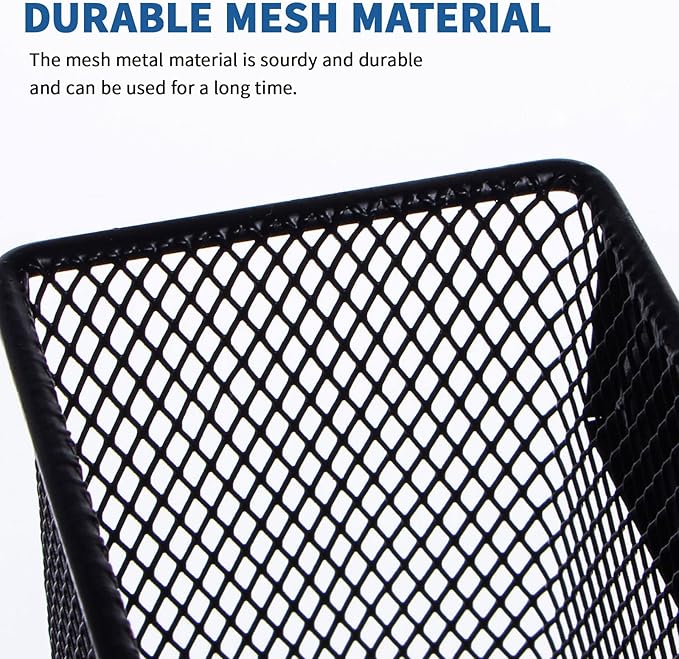 dedoot 2 Pack Magnetic Pen Holder, 3.45x2.3x2.6 Inch Magnetic Basket Locker Organizer Metal Mesh Pencil Memo Holder for Whiteboard, Fridge, Desk, Offices-NeatNest