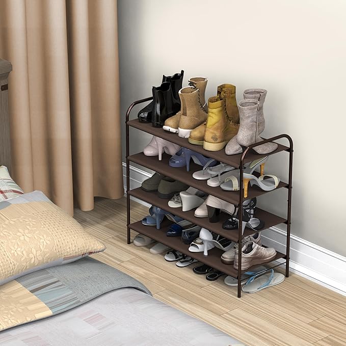 Simple Houseware 4-Tier Shoe Rack Storage Organizer, Bronze-NeatNest