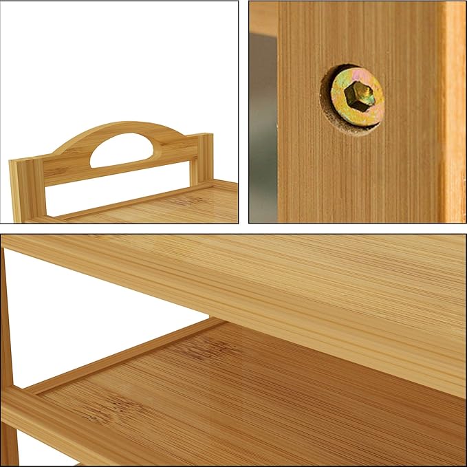 UDEAR Bamboo Shoe Rack 4-Tier Shoe Storage Organizer Entryway Shoe Shelf-NeatNest