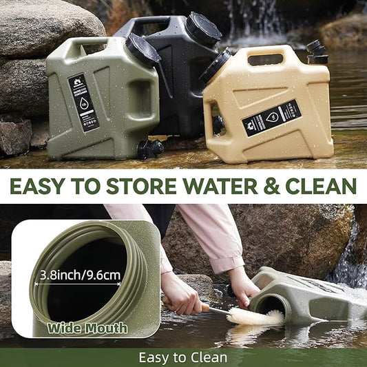 Camping Water Jug - 3.2 Gallan Water Container with Spigot | Portable Water Tank for Outdoor Hiking Picnic Supplies-Green-NeatNest