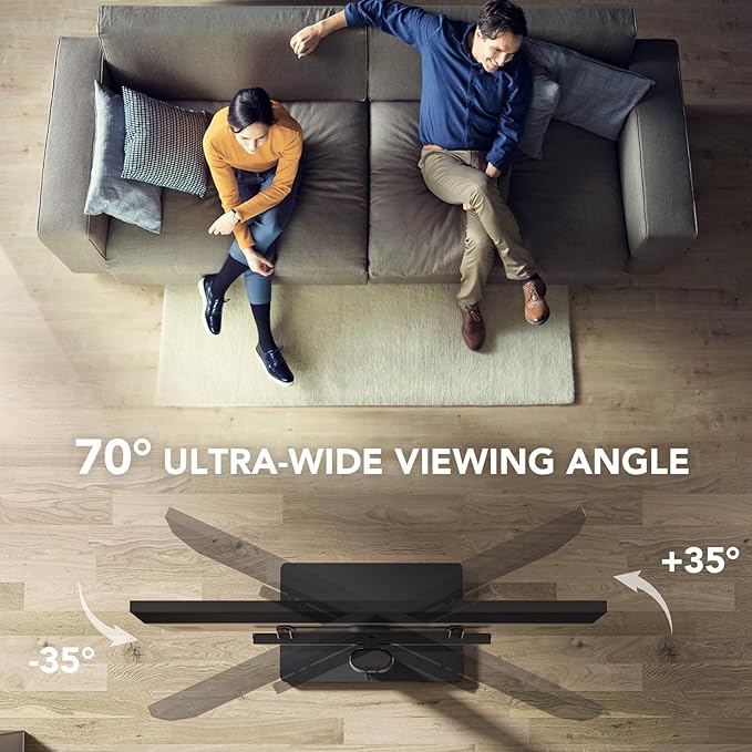 AX WABER Universal Floor TV Stand with Mount 70 Degree Swivel 9 Level Height Adjustable and Space Saving Design for Most 27 to 65 inch LCD, LED OLED TVs, Perfect for Corner & Bedroom AX1006TB