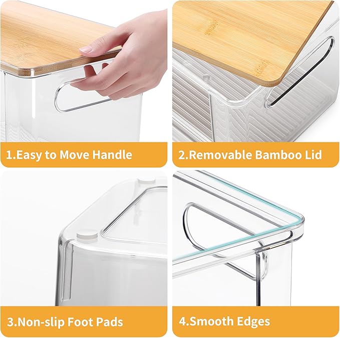 Extra Large Trash Bag Holder 4 Pack Garbage Bag Dispenser Roll Holder with Lid Laundry Room Organizer Under Sink Stackable Storage, Wall Mounted Laundry Dryer Sheet Holder Clear Pod Container
