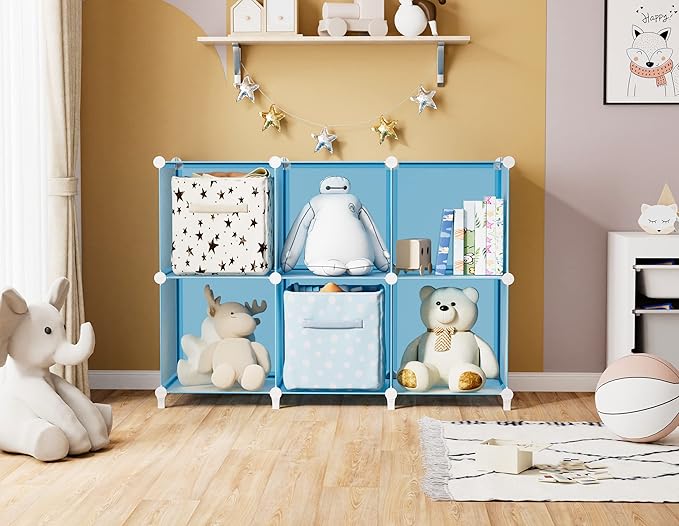 HOMIDEC 20-Cube Storage Organizer, Closet Organizer Storage Shelf Bookcase Bookshelf with Metal Hammer, Storage Cubes Organizer Cabinet for Kids, Closet, Bedroom, Bathroom-NeatNest