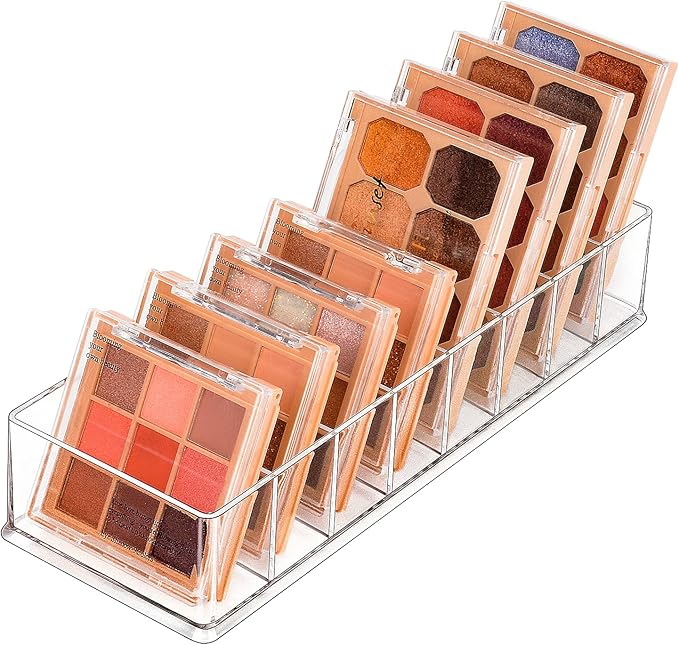JessLab Acrylic Organizers, Bathroom Organizer for Drawer, Cosmetic Display Cases for Vanity, Countertop, Desk, Kitchen, and Makeup Storage, 8-Section