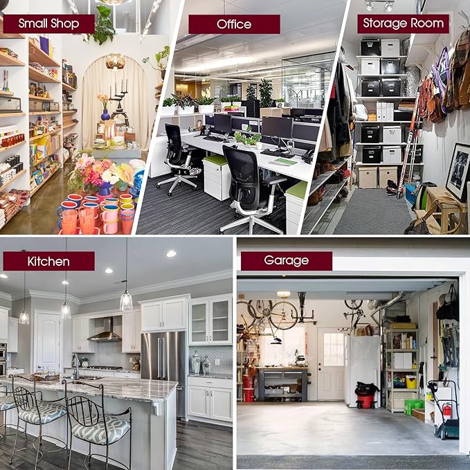 BestOffice 18x48x77 Storage Shelves Commercial Heavy Duty Metal Shelves Garage Organizer Wire Rack Shelving Storage Unit Shelf Adjustable Utility 6000 LBS Capacity,Black-NeatNest