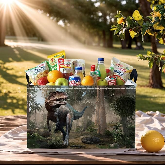 Cute 3D Dinosaur Kid Storage Basket Trendy Toy Box, Baby Laundry Hamper, & Clothes Organizer Fantastic Boy Gift & Nursery Bin for Modern Bedrooms (Tyrannosaurus Rex)-NeatNest