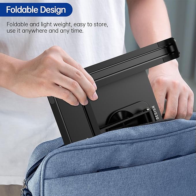 BESIGN LS12 Laptop Stand with 360° Rotating Base, Ergonomic Adjustable Notebook Holder, Riser Holder Computer Stand Compatible with Air, Pro, Dell, HP, Lenovo More 10-14" Laptops (Black)-NeatNest