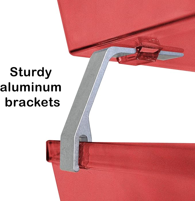 Acrimet Facility 2 Tier Letter Tray, Front Load, Letter Size/A4, Desktop File Organizer, Plastic (Clear Red Color)-NeatNest