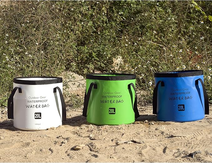 Collapsible Bucket 5 Gallon, Multifunctional Portable Folding Bucket Water Container Wash Basin for Camping Fishing Hiking Traveling Backpacking Outdoor Survival Gardening Car Washing-NeatNest