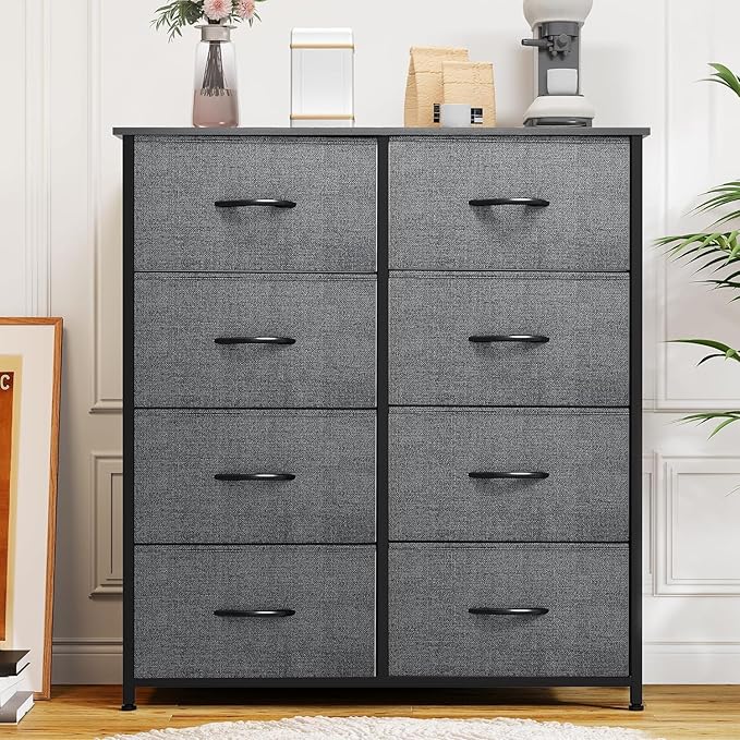 DWVO Dresser for Bedroom, Fabric Dresser with 8 Drawers, Chest of Drawers for Closet, Living Room-NeatNest
