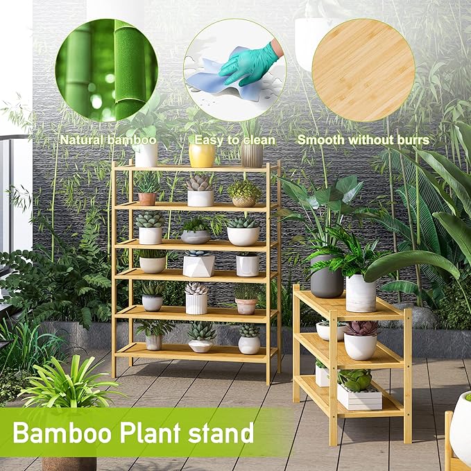 BMOSU 3-Tier Bamboo Shoe Rack Premium Stackable Shoe Shelf Storage Organizer for Hallway Closet Living Room Entryway Organizer(Natural)-NeatNest