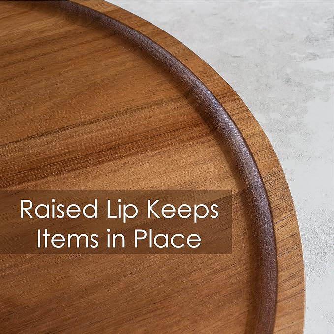 Acacia Wood Lazy Susan Organizer Kitchen Turntable for Cabinet, Table, Pantry or Countertop-NeatNest