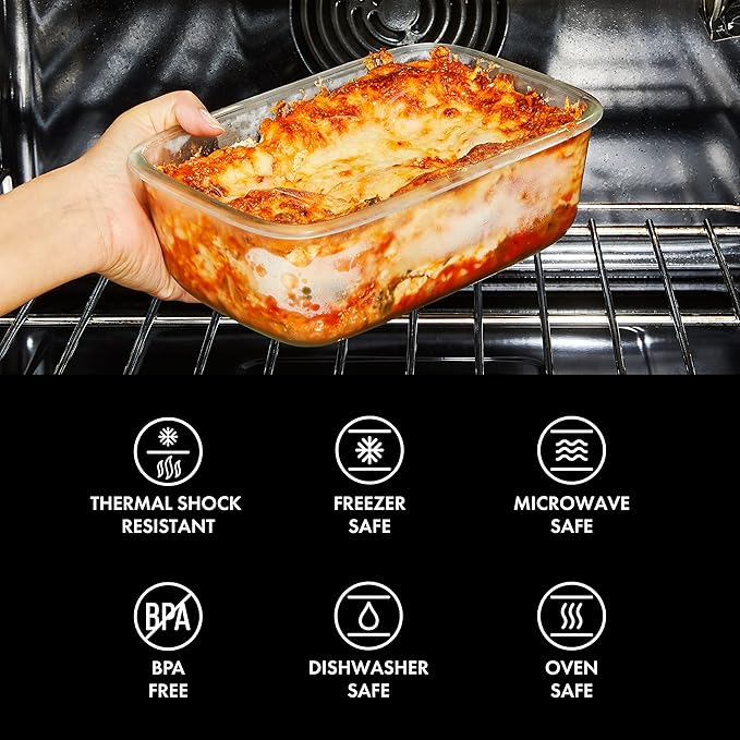 OXO Good Grips 1.6 Cup Smart Seal Leakproof Glass Rectangle Airtight Food Storage Container