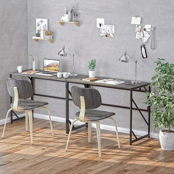 Elephance Folding Desk Writing Computer Desk for Home Office, No-Assembly Study Office Desk Foldable Table for Small Spaces-NeatNest