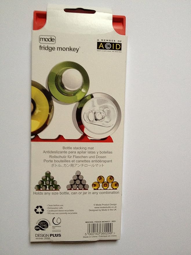 Drink Organizer for Fridge, Soda Can Refrigerator Organizers and Storage, Beer-Wine-Water Bottle Holder, Fridge Monkey - Durable Non-Slip Anti-Roll