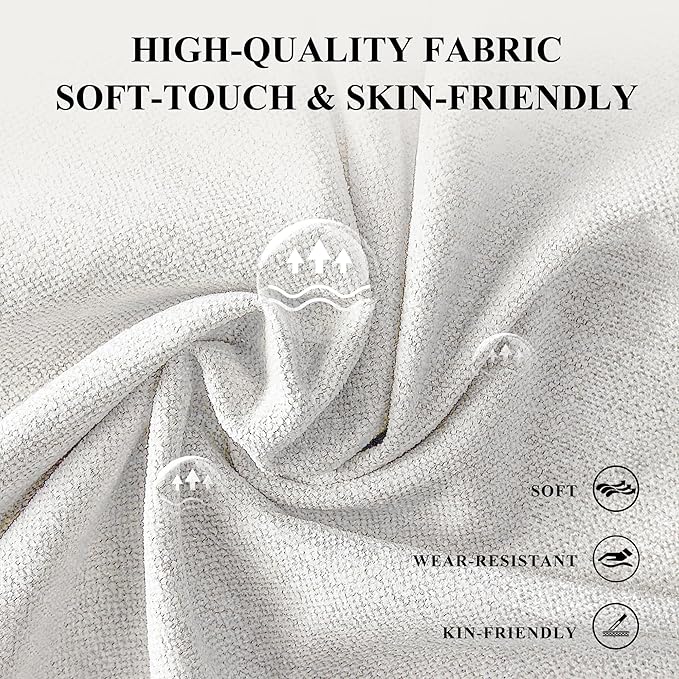 COLAMY Fabric Round Storage Ottoman with Reversible Tray Lid – Multi-Functional Footrest, Hidden Storage, Sturdy & Stylish Small Coffee Table for Living Room, Bedroom, or Entryway(Beige)-NeatNest