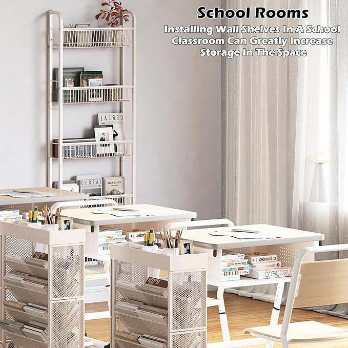 COVAODQ Pantry Spice Rack Narrow Bookshelves Behind The Door for Kids,Multi Pantry Organizer Spice Rack for Kitchen Bedroom-NeatNest