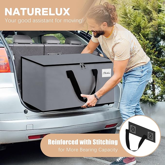 Heavy Duty Moving Bags - Extra Large Packing Bags and Storage Totes, Collapsible and Foldable Option for Moving and Storage, Multicolored, 125 L - 18 Pack