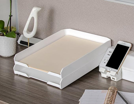 Bostitch Konnect™ Letter Tray, Fits 9.75" x 12" Sized Documents, Low Profile (KT-Tray-White)-NeatNest