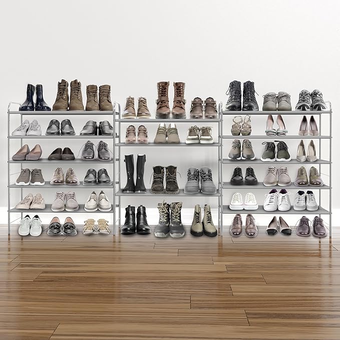 Simple Houseware 5-Tier Shoe Rack Storage Organizer, Grey-NeatNest
