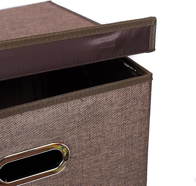 BIRDROCK HOME Laundry Hamper with Lid | Removable Bags for Sorting Clothes | Sectioned Laundry Basket for Bedroom & Bathroom | Collapsible Storage Bin with Cover | Double, Brown-NeatNest