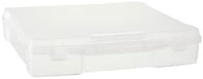 12” x 12” Plastic Scrapbook Storage Case by Simply Tidy- Portable Case for Documents, Papers, Sewing, Crafts - 1 Pack