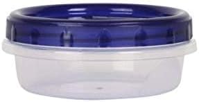 HomeyGear 4 Pack Twist Top Food Storage Containers Leak-Proof, Airtight Soup Storage Canisters with Screw & Seal Lids BPA-Free, Stackable, Reusable Kitchen Essentials 8-Ounce