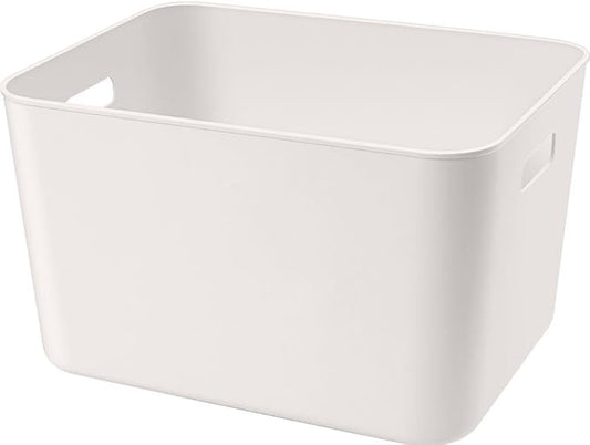 Set of 3 Plastic Storage Bin,13.4x10.2x8'' Versatil Kitchen Pantry,Desk,Office and Drawer,Plastic Organizer Container Under Bed,Under Sink Bathroom Organizer (Large)-NeatNest