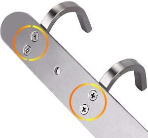 Coat Hook Wall Mount - NHENY Towel Rack with 6 Hooks Hanger for Hanging Clothes, Bags, Keys, and Towels Bathroom, Entryway, Door, 304 Stainless Steel Brushed Nickel-NeatNest