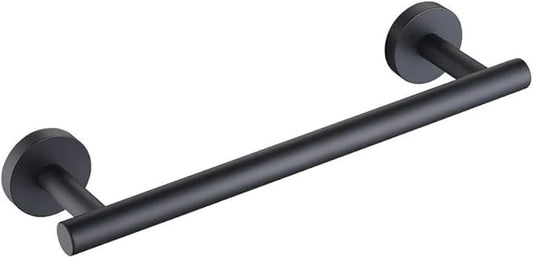12 Inch Towel Bar for Bathroom 9/12/16/24/28/33 Inch Kitchen Hand Towel Holder Matted Black SUS304 Stainless Steel RUSTPROOF Wall Mount Towel Rod(1, Matted Black, 12 Inch)