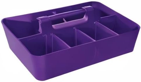8 Compartments DIY Dividers,Large caddy, Multi Purpose, Simple, Portable, Stackable, Modern Solution for School, Office,MADE IN USA (Royal Purple)-NeatNest