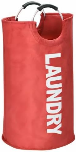 DOKEHOM 125L X-Large Collapsible Washing Laundry Basket Bag (7 Colors) for Bedroom, Fabric (Red, XL)-NeatNest