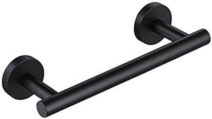 KES 6.7 Inches Matte Black Hand Towel Bar Bathroom Towel Holder Kitchen Dish Cloths Hanger SUS304 Stainless Steel RUSTPROOF Wall Mount, Total Length 9.1 Inch, A2000S23-BK