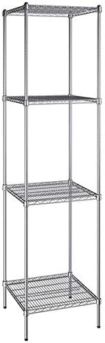24" x 24" NSF Chrome 4-Shelf Kit with 96" Posts, Heavy Duty Storage Shelving, Wire Shelving Kit, NSF Commercial Storage Rack Unit