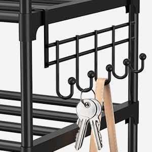 Shoe Rack 10 Tier Tall Shoe Storage Organizer,20-25 Pairs Shoe Storage Metal Shoe Shelf, Stackable Shoe Stand Organizer for Narrow Space Closet Entryway Hallway-NeatNest